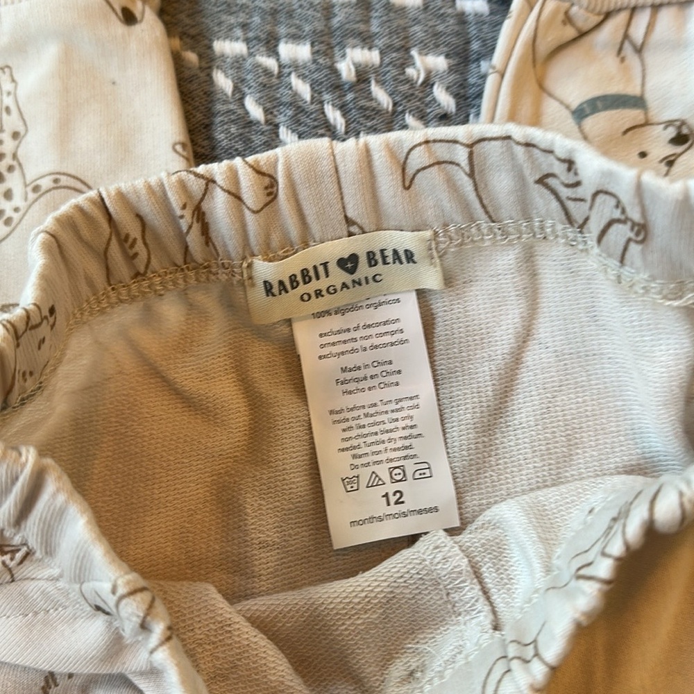 NWT Rabbit + Bear Organic Matching Set, 12m - Picture 5 of 5